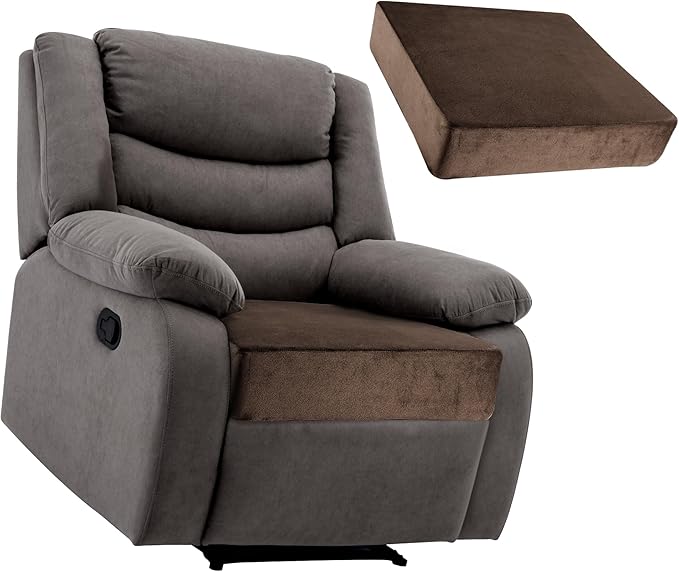BALAPET Memory Foam Supportive Lumbar Support Pillow for Recliner, 5.7" Thickness Recliner Cushions Chairs Seat Cushion Mat for Elderly Rest and Back Support（20x20x5.7, Brown）