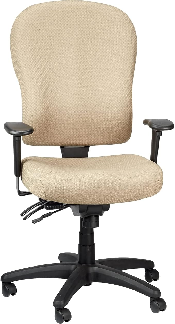 Tempur-Pedic Ergonomic Mid-Back Fabric Task Chair, Adjustable Arms, Beige