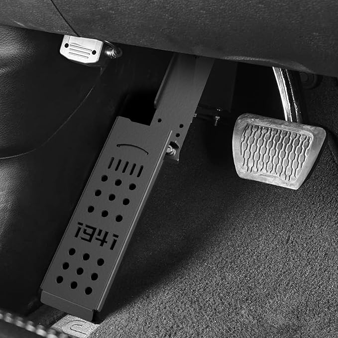 Dead Pedal Left Side Driver Side Adjustable Foot Rest Kick Panel Compatible with 2018 2019 2020 2021 2022 2023 2024 2025 2026 Jeep Wrangler JL JLU & Gladiator JT (NOT Fits 4XE Model) Black