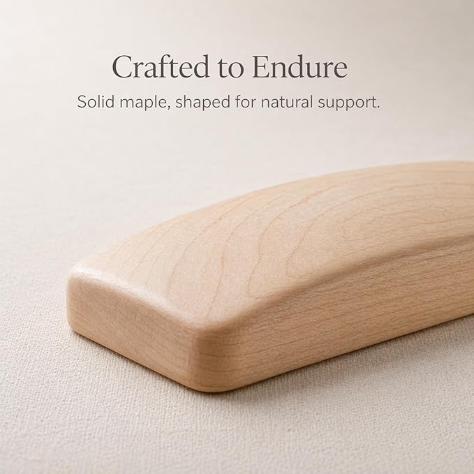 Foot Reset – Solid Maple Wood Foot Rest for Under Desk – Ergonomic Minimalist Foot Support for Daily Comfort and Relaxation