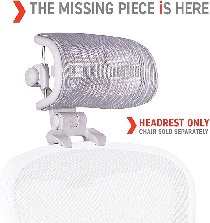 Engineered Now The Original Headrest for The Herman Miller Aeron Chair (H4 for Remastered, Mineral)