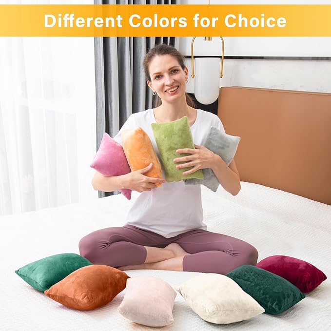 1 MIDDLE ONE 2 Pack Small Pillow, Memory Foam Mini Pillow 11 X 7 Inches for Travel, Sleeping, Nap and Neck, Knee, Lumbar Support, Tiny Cushion for Pet, Dogs (Orange)