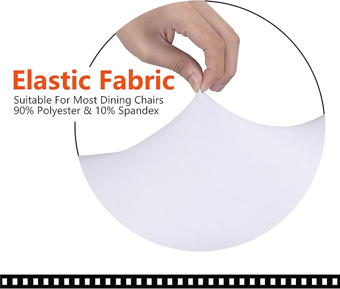 SARAFLORA Office Chair Cover- Large, White- Removable Computer Chair Cover for Office Chair with Zipper for Universal Rotating Chair Desk Chair Cover High Back Chair Seat Washable Protector for Pets