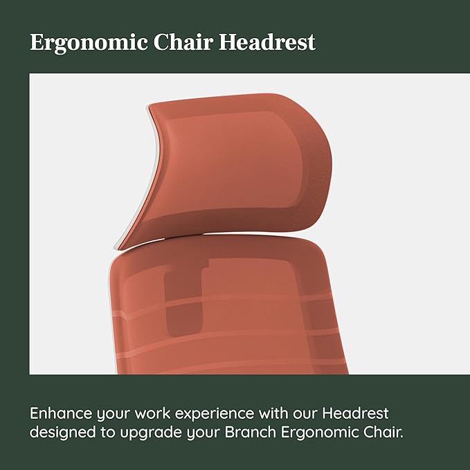 Branch Adjustable Ergonomic Headrest Attachment - Only Compatible Ergonomic Chair - Experience Optimal Comfort and Support - Poppy