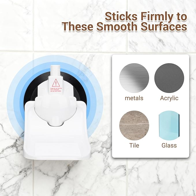 Shower Foot Rest - Shower Foot Rest for Shaving Legs with Powerful Suction Cups, Perfect for Bathroom Shaving, Travel-Friendly, Easy to Install and Carry, Ideal for Women, RV, and Home Use