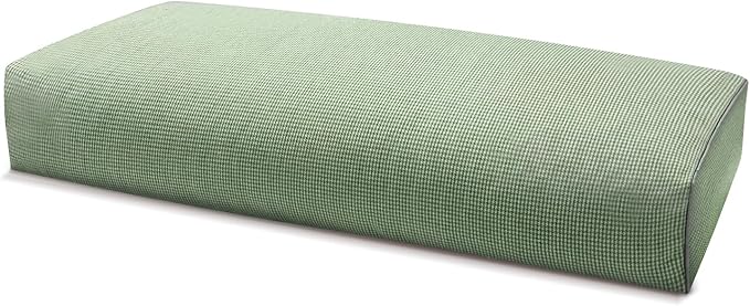 Buckwheat Pillow & Cervical Pillows for Sleeping (21x8x3inch), Natural Cooling Technology and Relieve Cervical Pain, 100% Organic Coarse Cloth Package w Organic Buckwheat Hulls. (C-Green)