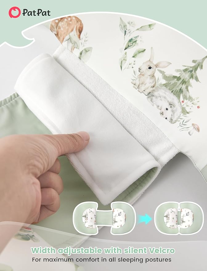 PATPAT Pregnancy Pillow for Sleeping, Maternity Pillow with Removable Cooling Cover, Support for Back, Belly and Hips, Portable Travel Wedge Pillow for Pregnant Women with Adjustable Small Pillow