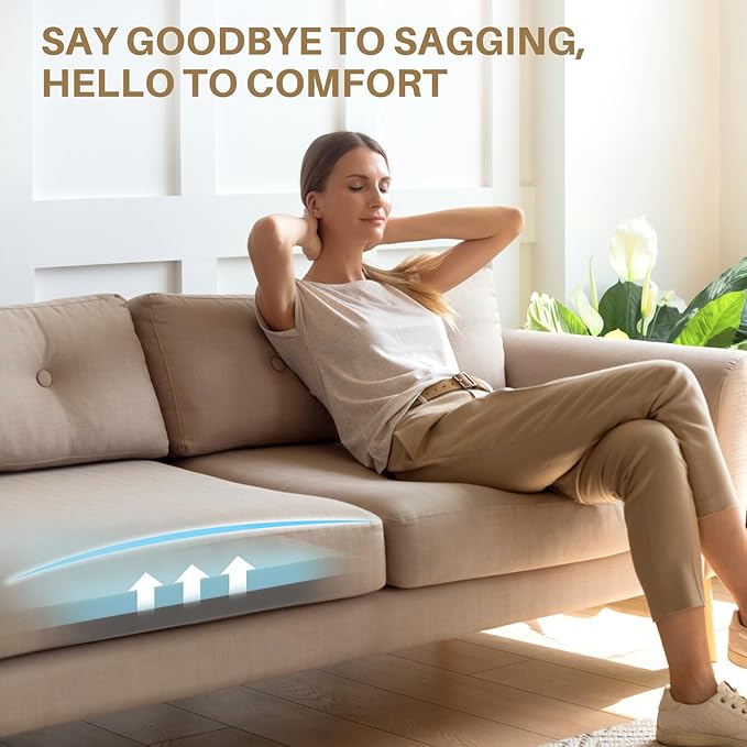 Couch Cushion Support for Sagging Cushions 24''x24'', Two in One Sofa Cushion Support to Repair Sagging Seats, Lift Saggy Seats, Extend Couch's Life, Blue & Grey 1PC