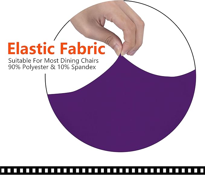 SARAFLORA Purple Office Chair Cover- Large, Removable, Durable, Stretch Fit, Zipper & Elastic, Water Resistant, for Universal Rotating Chair Desk Chair Cover High Back Chair Seat