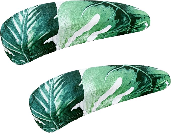 Smiry Stretch Printed Office Chair Armrest Covers, 2 Pcs Soft Fit Removable Washable Computer Desk Chair Arm Covers Protector, Green