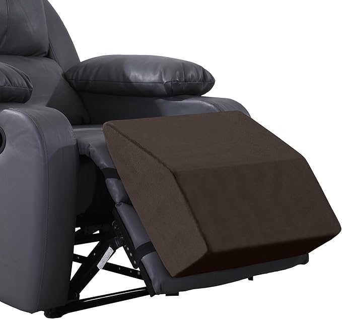 HOMBYS Extra Large Recliner Leg Pillow Support, 5 inch Thick Foam Foot Rest Cushion for Couch, Ergonomic and Multifunctional Leg Elevation Pad for Sofa, Chair, Bed(Brown)