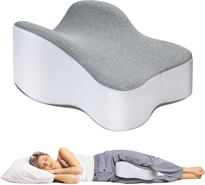 UJPFEO Knee Pillow for Side Sleepers,Leg Pillows for Sciatica,Knees,Hips,Joints Between Legs,Back Pain Relief When Side Sleeping Spine Alignment Support for Knee Surgery Recovery