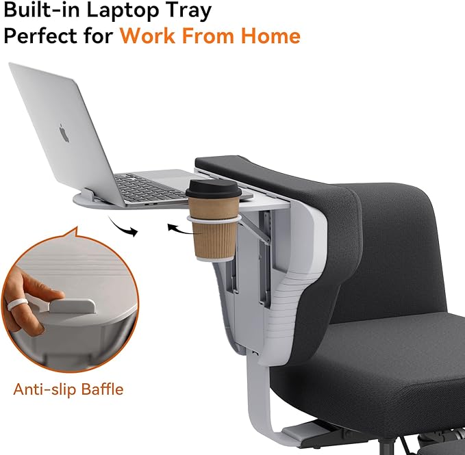 Newtral Freedom-X Criss Cross Chair with Wheels & Amrests- Cross Legged Office Chair with Laptop Tray, Multi-Position Recliner Chair, Adjustable Ergonomic Chair, Relax, Work from Home