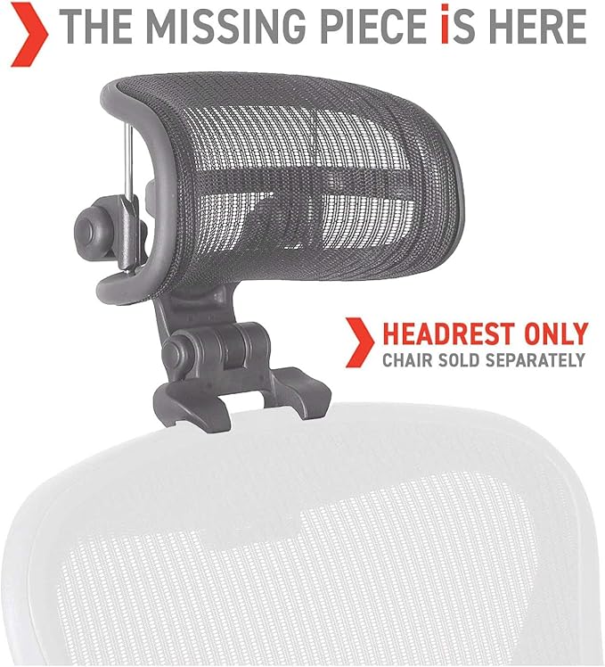 Engineered Now The Original Headrest for The Herman Miller Aeron Chair (H3 for Remastered, Carbon)