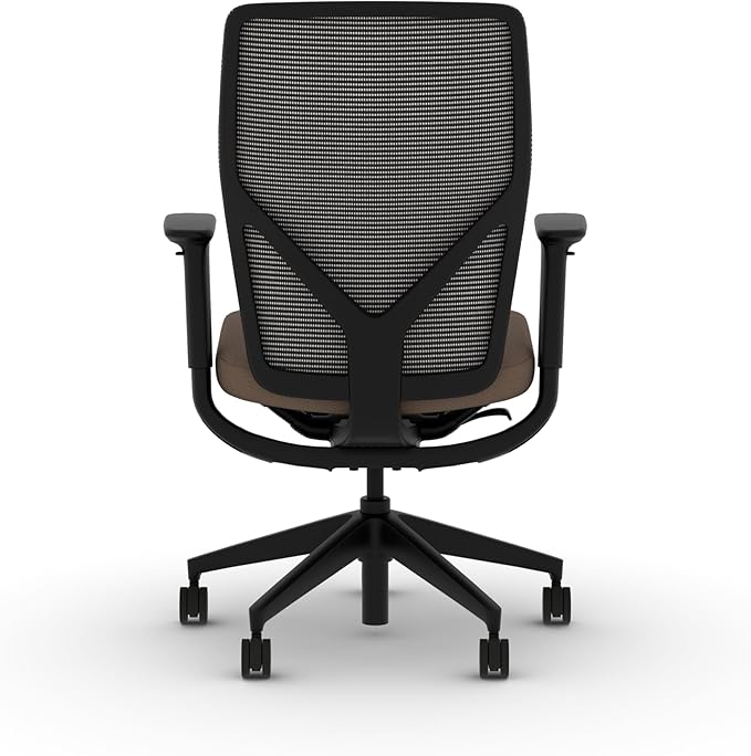 HON Flexion Mesh Office Chair, Height Adjustable Arms, Conference Room Chairs with Lumbar Support, Black Mesh, Black Frame, Bark