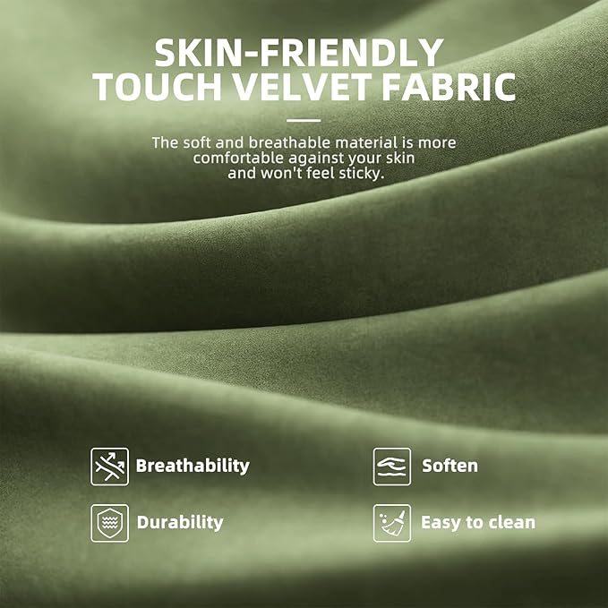 Ferghana Velvet Fabric Ergonomic Gaming Chair with Footrest and Massage, High Back Reclining Computer Gamer Chair for Adult, Racing Style PC Video Game Chair Suitable for Home Office (Green)