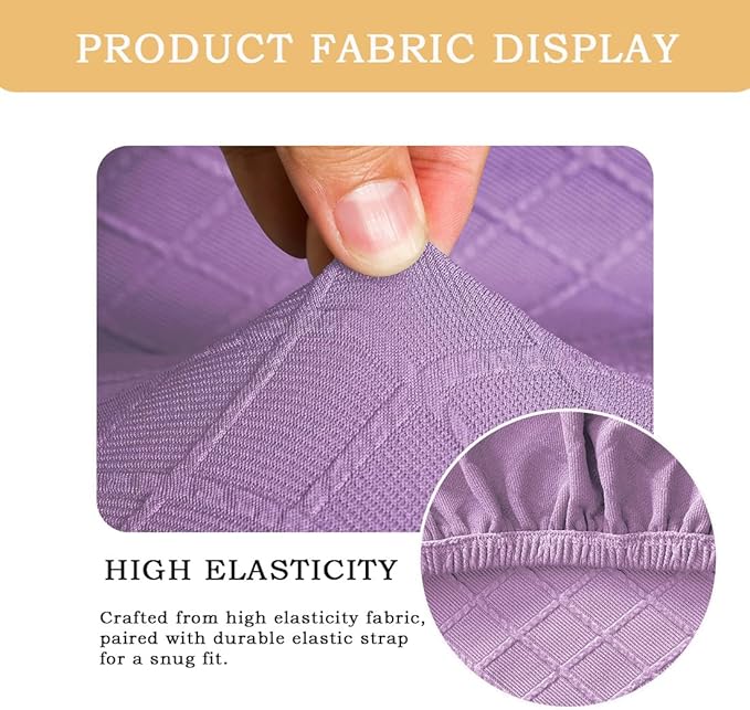 Ergonomic Office Chair Covers Set with Headrest Cover Stretch Desk Computer Chair and Headrest Slipcovers Washable Protector Slipcovers for Swivel Computer Chair 2 Pieces Purple