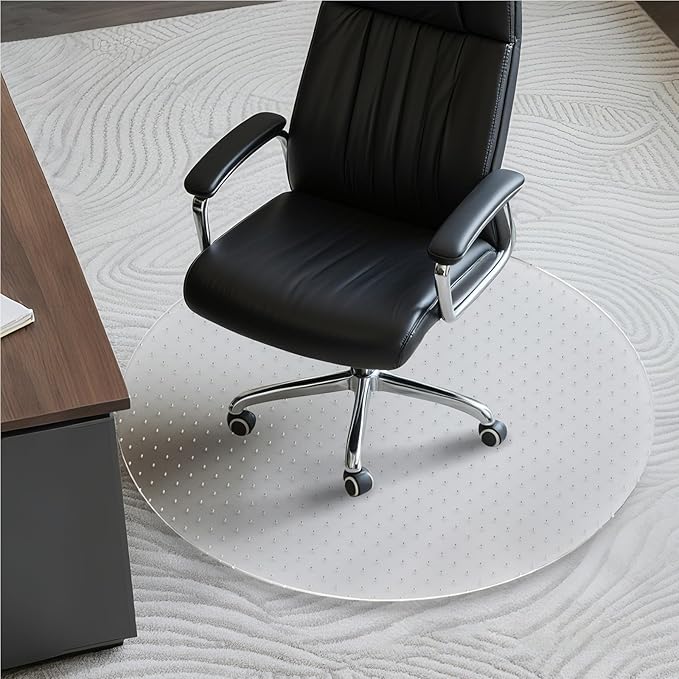 Office Chair Mat for Carpet: 36" x 36" Computer Desk Floor Mat - PVC Plastic Rug Carpet Protector Mats for Gaming Chair Under Desk Pad for Rolling Chair