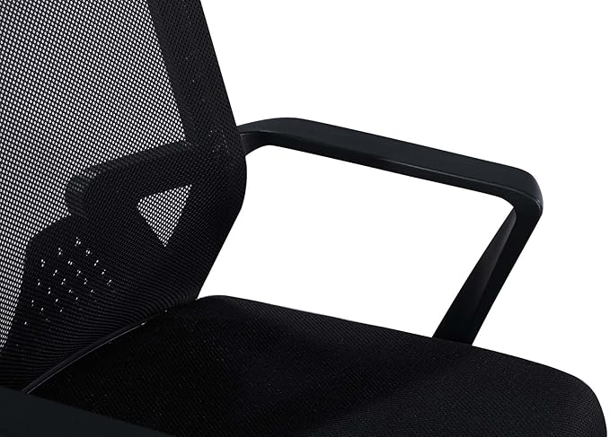 Mesh Office Chair - Breathable Mid-Back Desk Chair with Lumbar Support, Comfy High-Density Foam Seat, Modern Minimalist Style