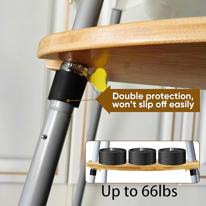 Baby Bamboo High Chair Accessories Compatible with Antilop IKEA Footrest, Adjustable Foot Rest