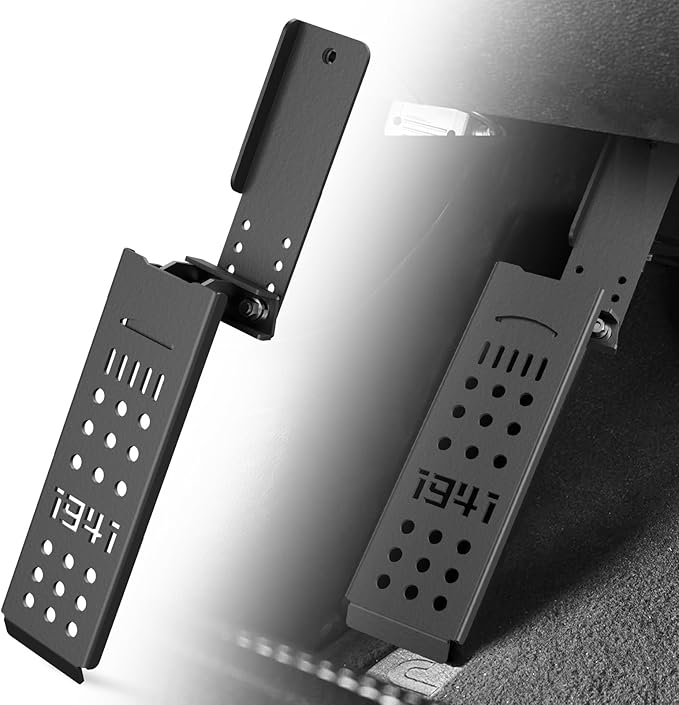 Dead Pedal Left Side Driver Side Adjustable Foot Rest Kick Panel Compatible with 2018 2019 2020 2021 2022 2023 2024 2025 2026 Jeep Wrangler JL JLU & Gladiator JT (NOT Fits 4XE Model) Black