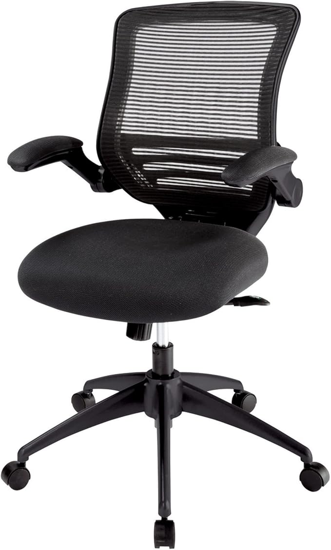 Realspace® Calusa Mesh Mid-Back Chair, Black