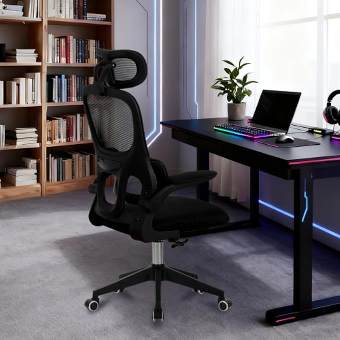 Office Chair, Ergonomic Breathable Mesh, Adjustable High Back Lumbar Support,Comfy Computer Chair for Home Office