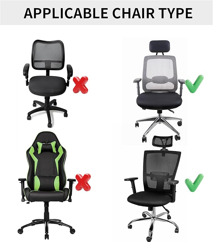 Ergonomic Office Chair Covers Set with Headrest Cover Velvet Embossing Camel Stretch Office Chair Cover with Headrest Washable-Velvet Embossing Camel