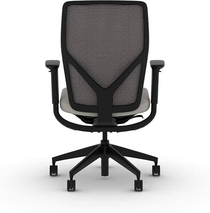 HON Flexion Mesh Office Chair, Height Adjustable Arms, Conference Room Chairs with Lumbar Support, Black Mesh, Black Frame, Fog