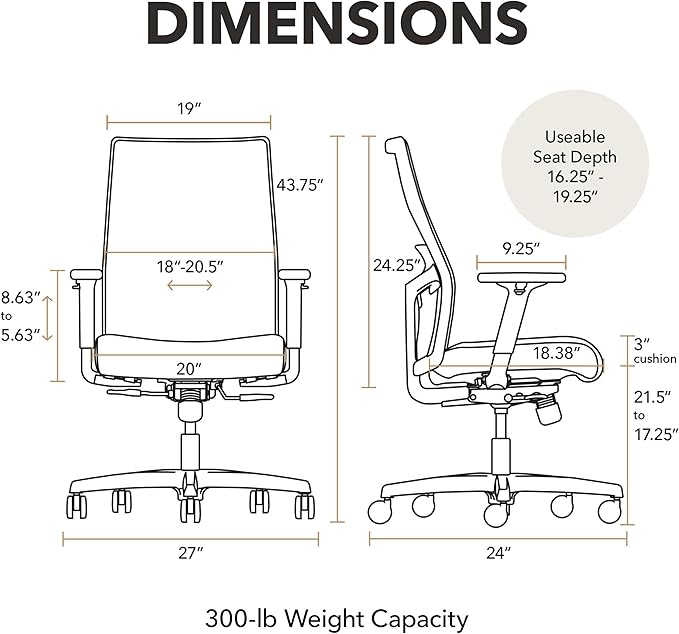 HON Ignition 2.0 Mid Back Task Chair, Spectrum Mesh, Standard Synchro-Tilt Control, Office Chair with Lumbar Support, Height and Width Adjustable Arms, Titanium Frame, Cobalt