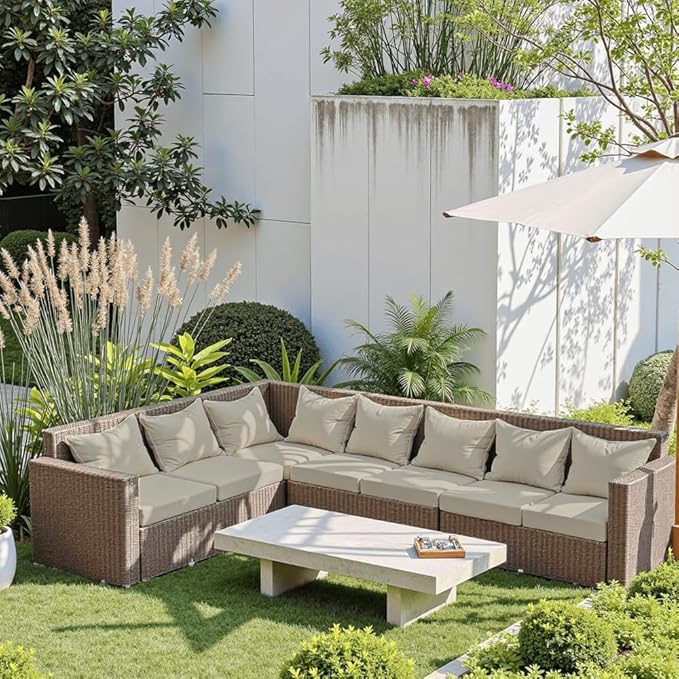 PatioGlow Outdoor Seat Cushion Set 22 x 24 x 4 Inch, Waterproof & Fade Resistant Patio Furniture Cushions with Removable Cover, Thick Deep Seating Pads for Outside Chair Sofa Couch