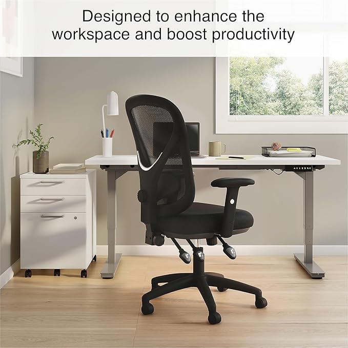 STAPLES Ergonomic Task Chair, Mesh, Black, 2-Pack