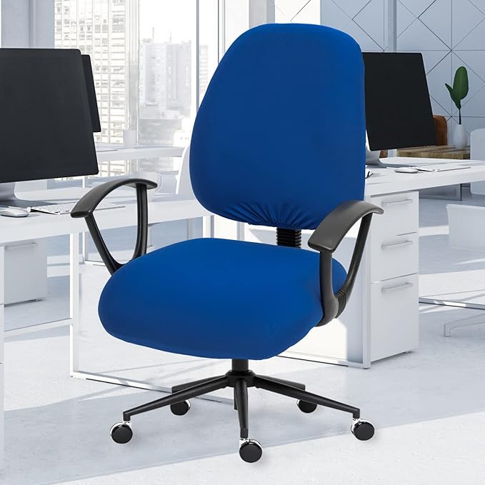 DIVA EN CAMINO DEC Super Stretchable Desk Office Chair Seat Covers - Universal Spandex Computer Chair Slipcover - 180GSM Washable Rotating Backrest Coverings & Cushion Protectors for Dogs, Cats, Pets