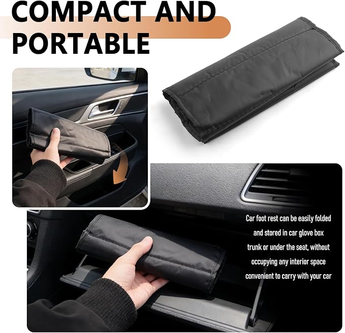 Car Foot Hammock with Adjustable Height,No Collapse Car Travel Foot Rest for Relaxing Your Feet,Travel Essential Portable Cars Seat Foots Rest for Kids Fit Cars,SUVs,Trucks