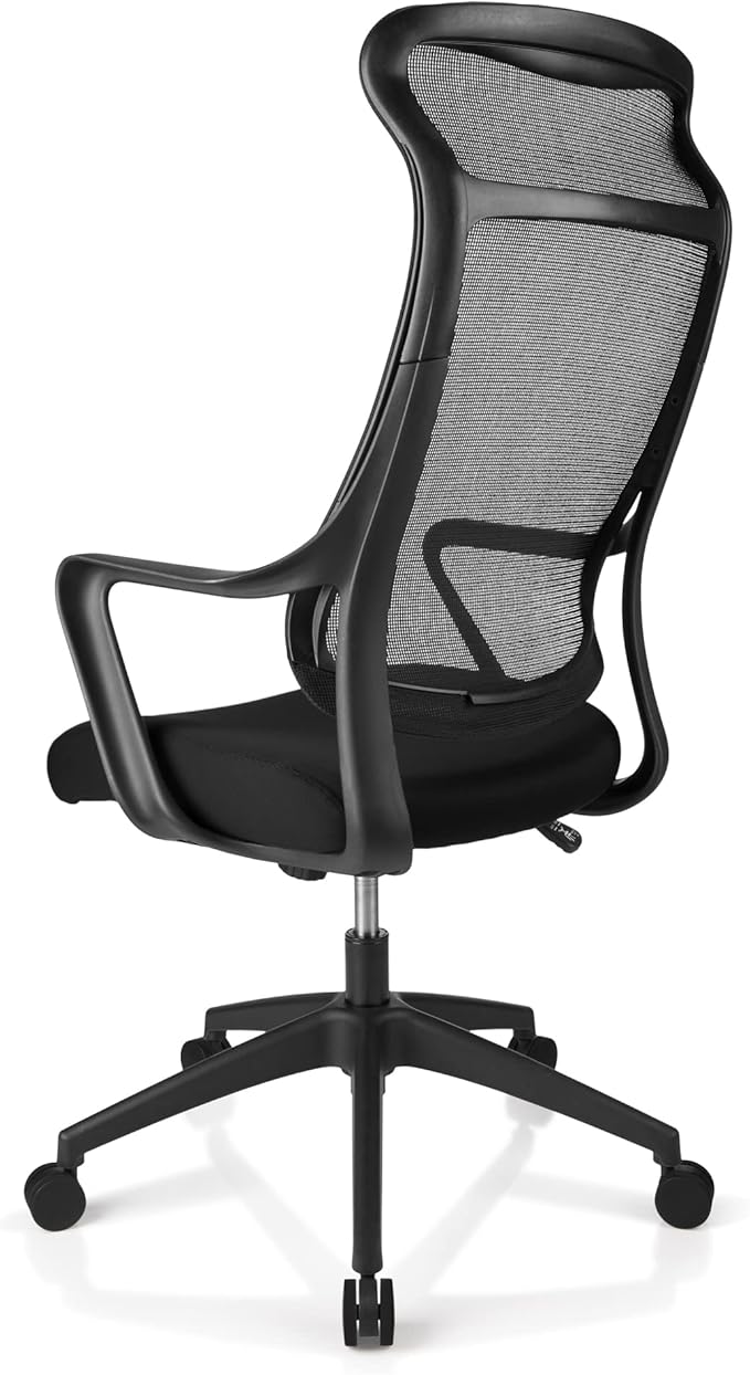 Realspace® Lenzer Mesh High-Back Task Office Chair, Black, BIFMA Compliant