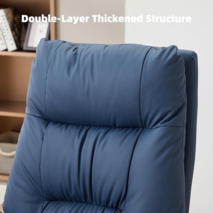 Massage Office Chair with Foot Rest,6 Points Vibration, Executive Office Chairs Tall Office Chair,Ergonomic Reclining Desk Chair