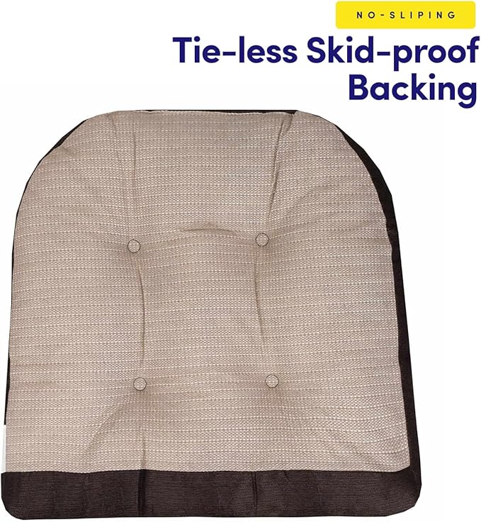 Rocking Chair Cushion Premium Pads Non Skid Slip Backed Set of Upper and Lower with Ties
