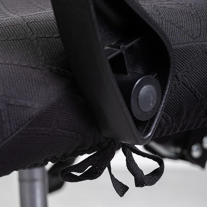 Melaluxe Office Chair Cover with Armrest Covers， Universal Stretch Desk Chair Cover, Computer Chair Slipcovers (Size: L) - Black