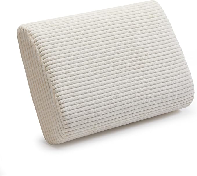 Large Lumbar Cushion Lumbar Support Pillow, Ergonomic Lumbar Pillow with Machine Washable, Help Relieve Pain of Back, Lumbar, Tailbone and Sciatic Nerve Support. (Beige)