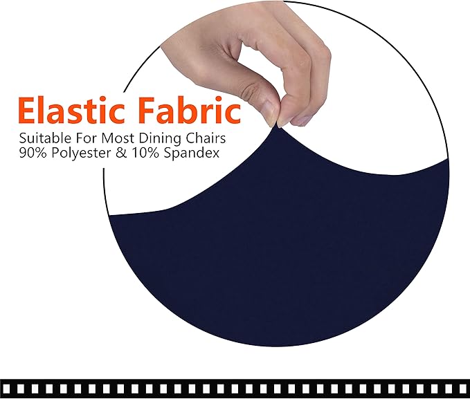 SARAFLORA Office Chair Cover- Large, Navy- Removable Computer Chair Covers for Office Chair with Zipper for Universal Rotating Chair Desk Chair Cover High Back Chairs Seat Washable Protector for Pets