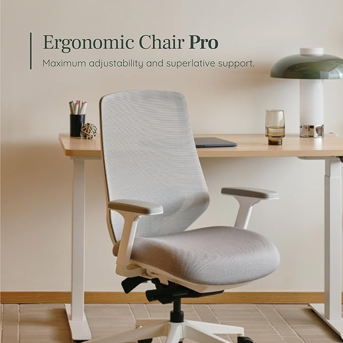 Branch Ergonomic Chair Pro - Mesh Office Chair with 14 Points of Adjustment - Height, Depth & Tilt Adjustable - 5D Armrests - Forward Tilt, Smooth Recline, and Lumbar Support - Black Boucle