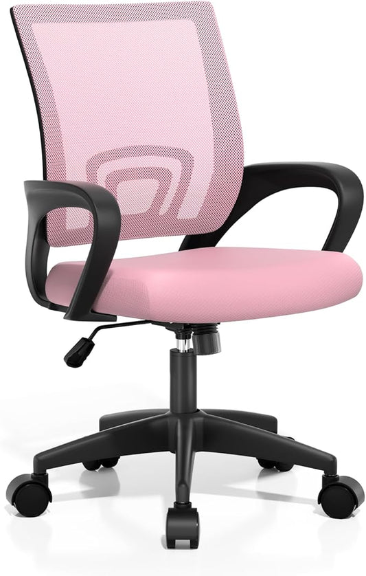 Athena Collection Office Chair - 330Lbs, 2 Packs Breathable Mesh Desk Chair Thickness Cushion with Lumbar Support & Armrest, Rolling Swivel Adjustable Tilt Lock for Home Office/Gaming, Bedroom Study