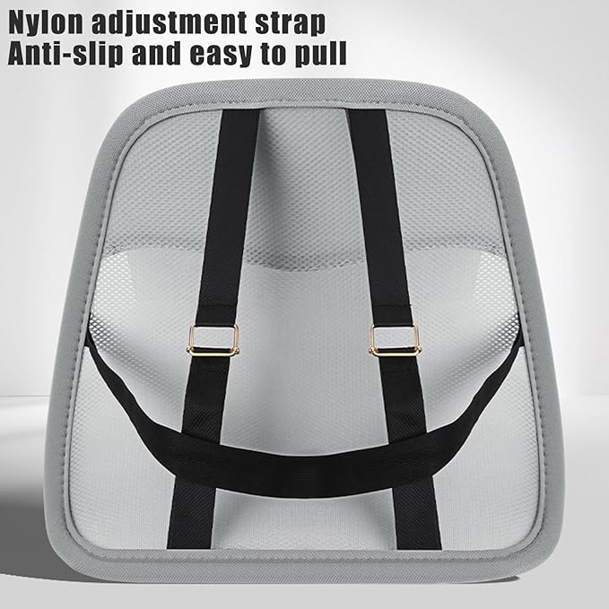 Erice Back Support Pillow, Breathable Ice Silk Lumbar Support Pillow, Back Pillow for Chair, Car Back Cushion for Driving, Lumbar Support for Car, Back Support for Chair (A), 46SD4F89SD