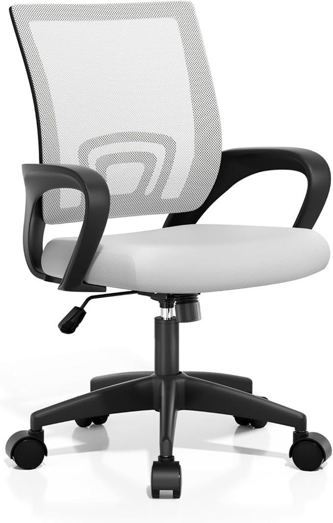 Athena Collection Office Chair - 330Lbs, 2 Packs Breathable Mesh Desk Chair Thickness Cushion with Lumbar Support & Armrest, Rolling Swivel Adjustable Tilt Lock for Home Office/Gaming, Bedroom Study