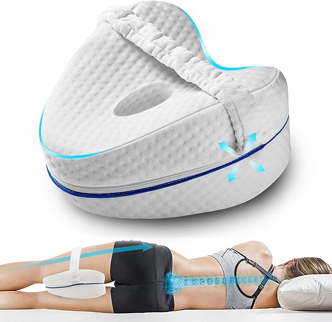 Vertdens Leg Pillow, Knee Pillow for Side Sleepers, Leg Pillows for Sleeping, Knee Cushion for Sleeping,Suitable for Relieving Leg, Back, Knee Pain