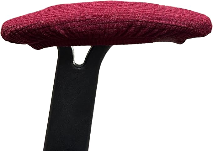 Melaluxe Stretch Office Chair Armrest Covers, Arm Rest Slipcovers (Wine Red)