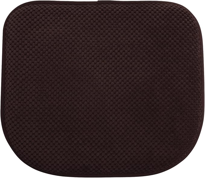Brown Foam Seat Cushions Kitchen Chairs Pads for Dining Chairs Non Slip Office Seat Cushions Washable U Shaped Soft Thick Large Metal Wooden Chair Cushions,17" x 15"