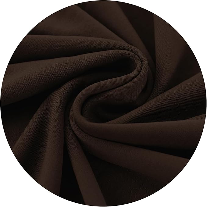 DIVA EN CAMINO DEC Stretchable Desk Office Chair Seat Cushion Covers - Universal Spandex Computer Chair Slipcover - Removable Washable Cushion Protectors for Dogs, Cats, Pets (Brown)