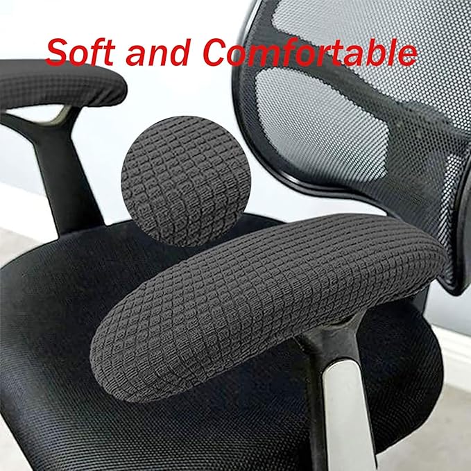 Office Chair Arm Covers,Chair Armrest Cover Universal Fit for Office Chair,Desk Chair, Gaming Chairs(Grey,2Pcs/Set (10-13) x (2-4) x 1.9 inches)