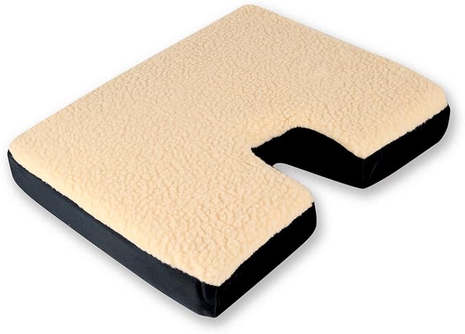 Coccyx Gel Seat Cushion With Fleece Top 16" D x 18" W x 3"